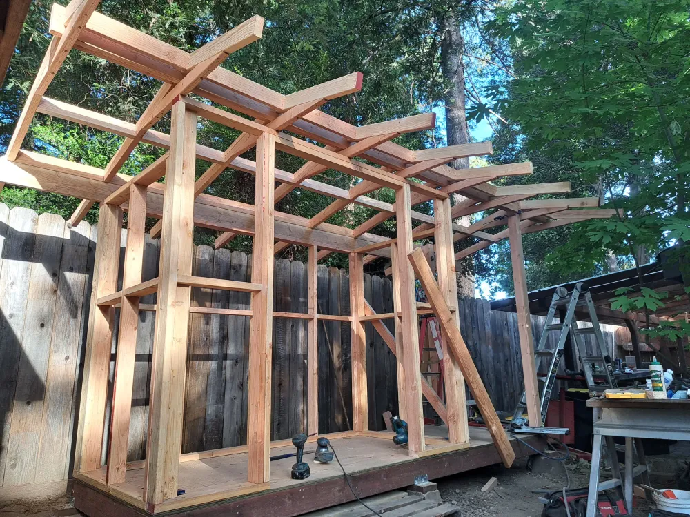 A shed (with saltbox roof) image